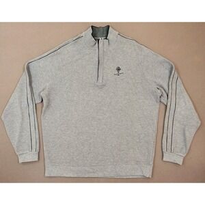 Carnoustie Sweater Mens Extra Large Gray Golf Pullover 1/4 Zip Long Sleeve